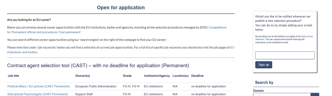 subscribe to receive a notification for a new competition